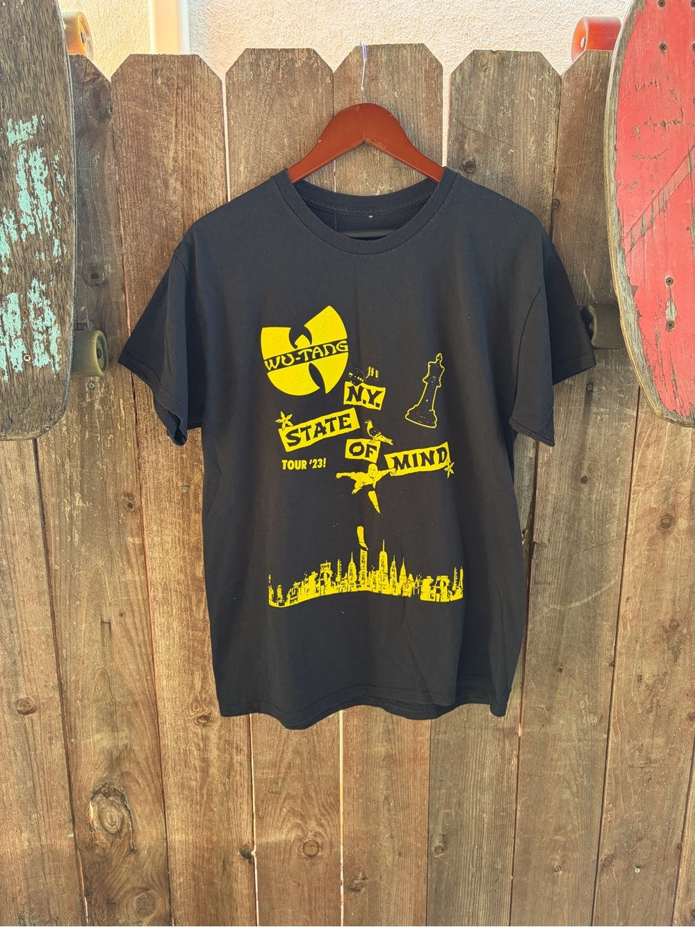 Wu-Tang Clan Black & Yellow 'State of Mind' Short Sleeve Tee